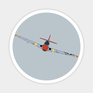 P-51 Mustang Aircraft Illustration Magnet